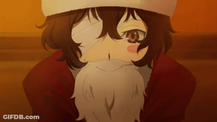 Anime Bungo Stray Dogs Osamu Dazai Merry Christmas GIF