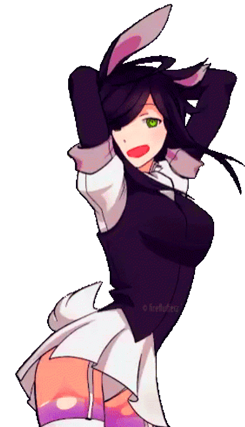 Anime Bunny Girl Mini Skirt Costume Sexy Dance GIF