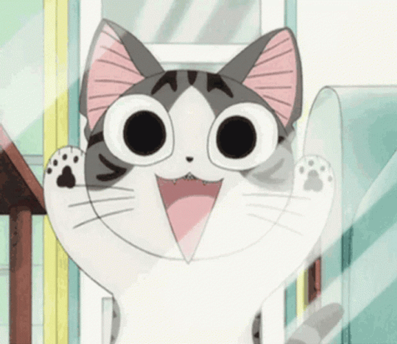 Anime Cat Chi Yamada Happy Excited GIF