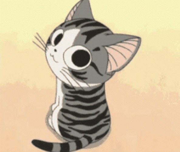 Anime Cat Chi Yamada Wagging Tail GIF