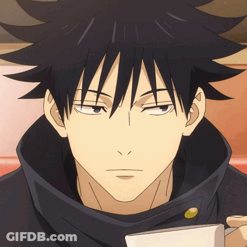 Anime Character Holding Cup Of Coffee GIF