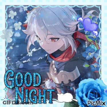Anime Character Saying Good Night GIF