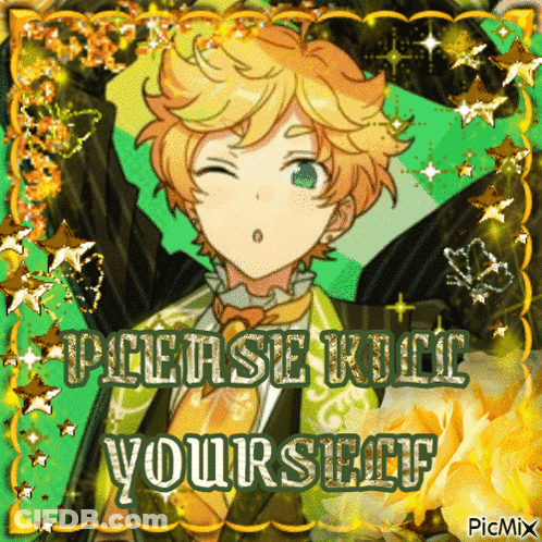 Anime Character Saying Please Kill Yourself GIF