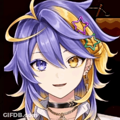 Anime Character With Purple Hair GIF