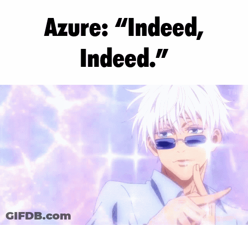 Anime Character With White Hair Saying Azure Indeed GIF
