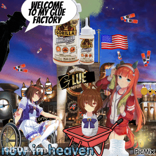 Anime Characters And Gorilla Glue Welcome To Heaven GIF