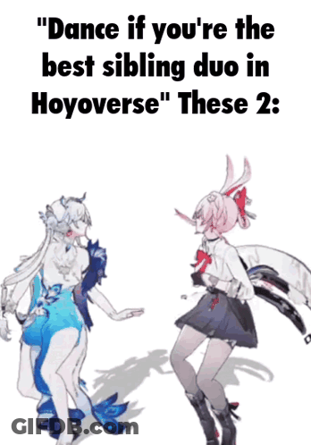 Anime Characters Best Sibling Duo Hoyoverse GIF