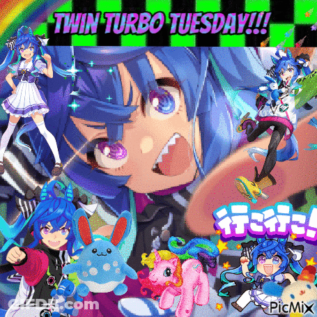 Anime Characters Collage Twin Turbo Tuesday GIF