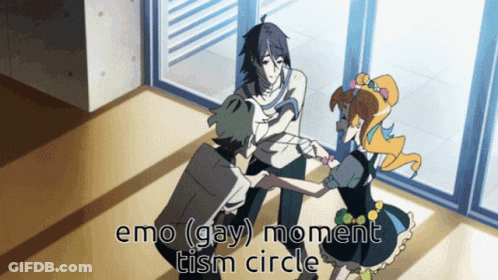 Anime Characters Dancing Emo (Gay) Moment Tism Circle GIF
