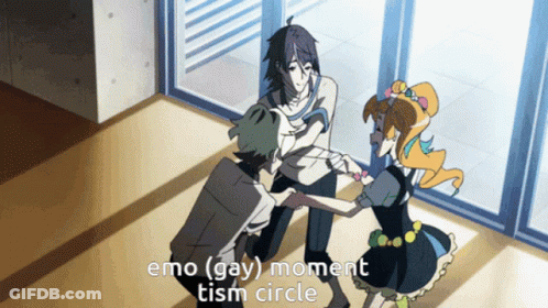 Anime Characters Dancing Emo Gay Moment Tism Circle GIF