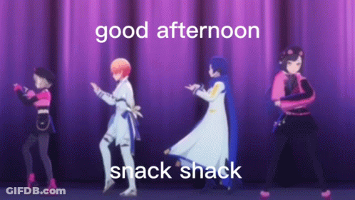 Anime Characters Dancing Good Afternoon Snack Shack GIF