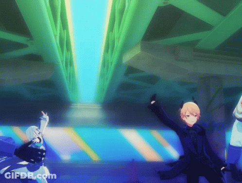 Anime Characters Dancing In Tunnel GIF