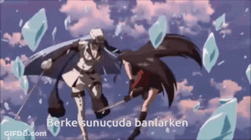 Anime Characters Fighting Berke Sunucuda Banlarken GIF
