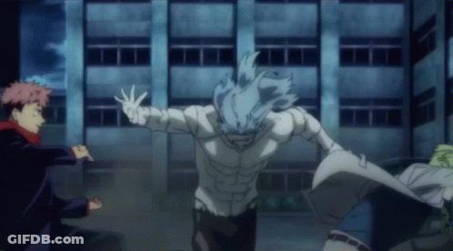 Anime Characters Fighting In Building GIF
