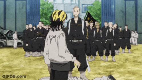 Anime Characters In Line With Tokyo Ghoul Jacket GIF
