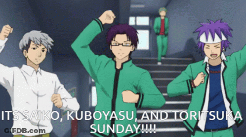 Anime Characters Its Saiko Kuboyasu And Toritsuka Sunday GIF