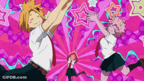 Anime Characters Jumping In Air GIF