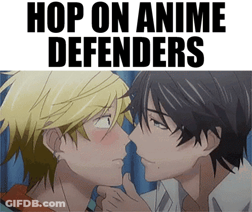 Anime Characters Kissing Hop On Anime Defenders GIF