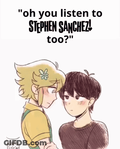 Anime Characters Listening To Stephen Sanchez GIF