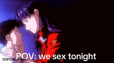 Anime Characters Looking At Each Other GIF
