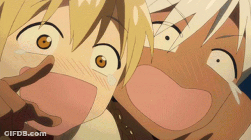 Anime Characters Making Funny Faces One Crying GIF