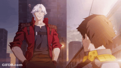 Anime Characters Next To Each Other GIF