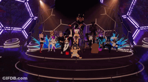Anime Characters Posing For Picture GIF