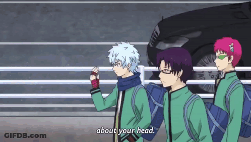 Anime Characters Saying About Your Head GIF