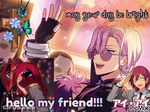 Anime Characters Saying May Your Day Be Bright GIF