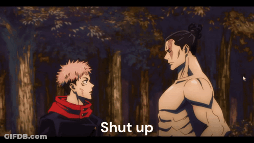 Anime Characters Saying Shut Up GIF