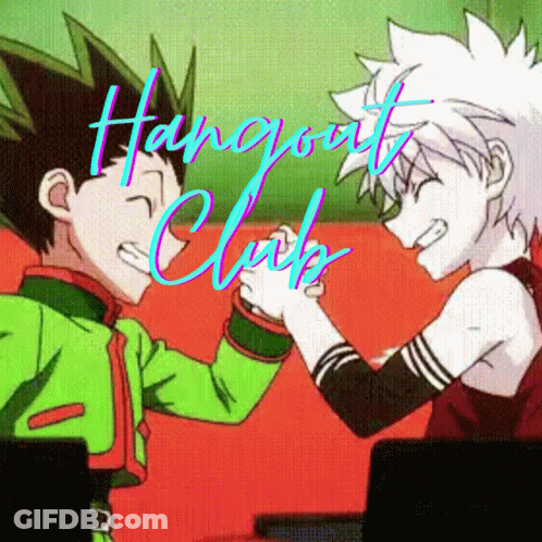 Anime Characters Shaking Hands Hangout Club GIF