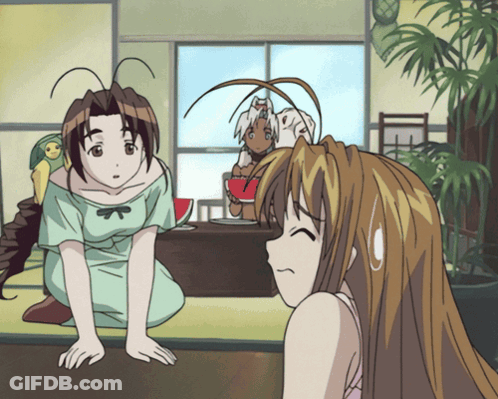 Anime Characters Sitting In A Room GIF