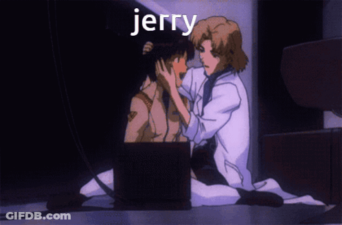 Anime Characters Sitting Next To Each Other GIF