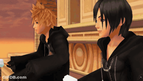 Anime Characters Sitting Together GIF