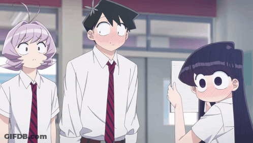 Anime Characters Standing In Classroom GIF