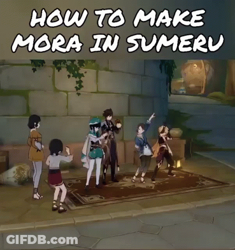 Anime Characters Standing On Rug How To Make Mora GIF