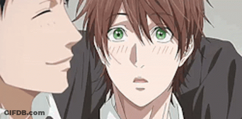 Anime Characters Standing Together Green Eyes GIF