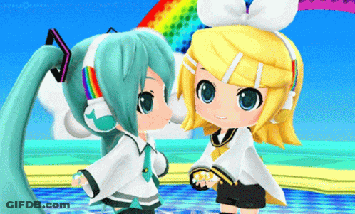 Anime Characters Standing Together GIF