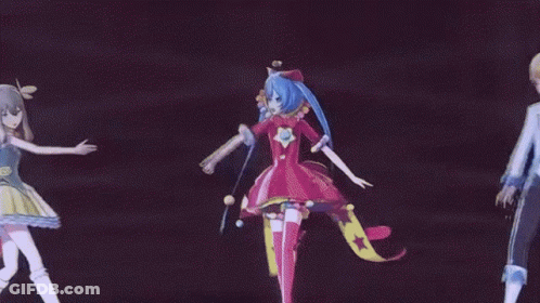 Anime Characters Standing Together GIF