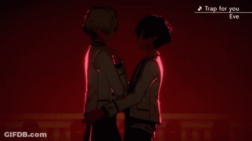 Anime Characters Standing With Trap For You Eve GIF