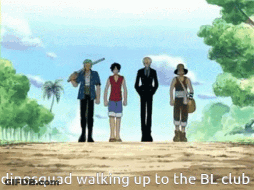 Anime Characters Walking Up To BL Club GIF