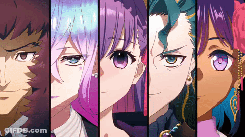 Anime Characters With Different Colored Hair And Eyes GIF