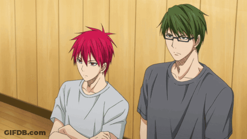 Anime Characters With Red And Green Hair GIF