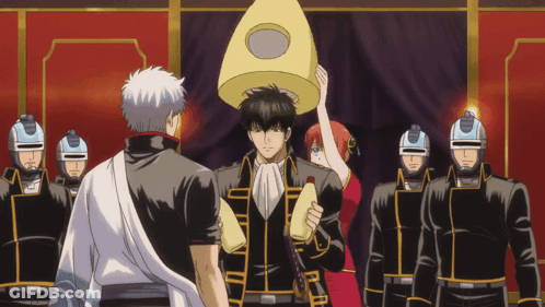 Anime Characters With Yellow Object On Head GIF