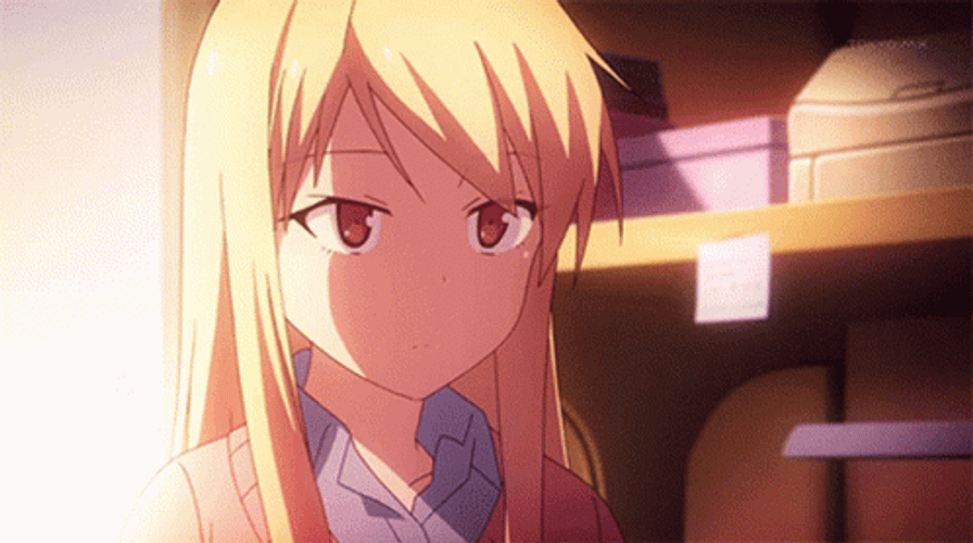 Anime Cheek Kiss Mashiro Shiina Sorata Kanda GIF