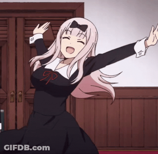 Anime Chika Dance Happy Spin GIF