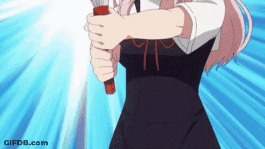 Anime Chika Fan Smack Head GIF
