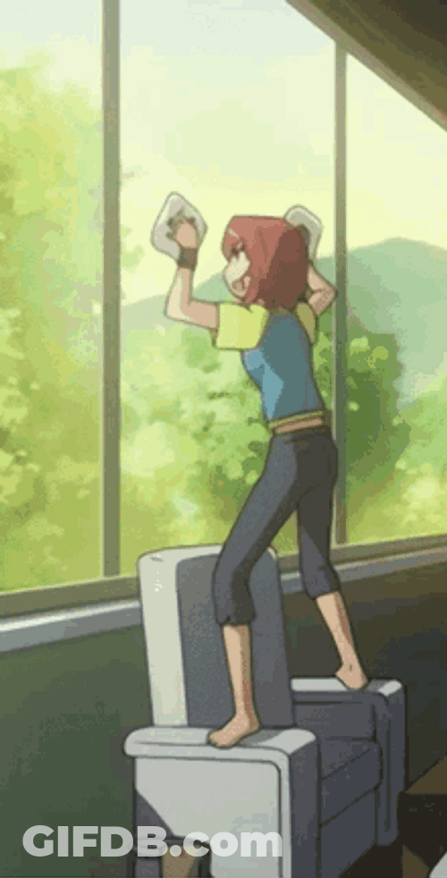 Anime Cleaning And Wiping Windows GIF