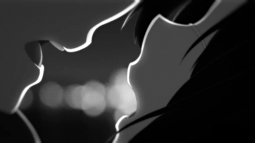Anime Close Up Passionate Kiss GIF
