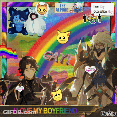 Anime Collage I Love My Boyfriend GIF